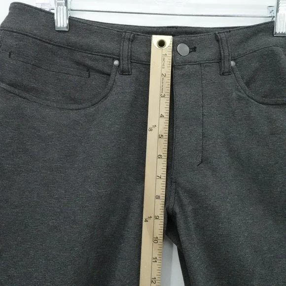 Lululemon Pants Mens 32x31 Black Heathered ABC Tech Canvas Skinny Stretch Chino